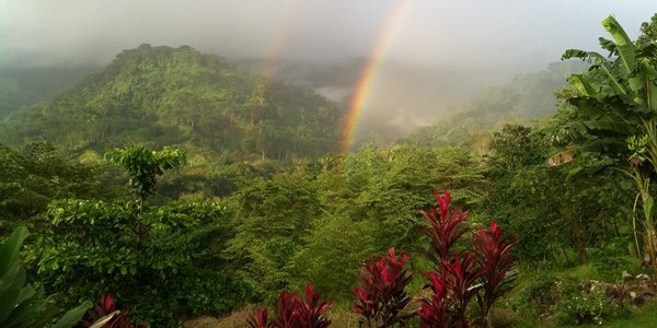 Costa Rica double rainbow